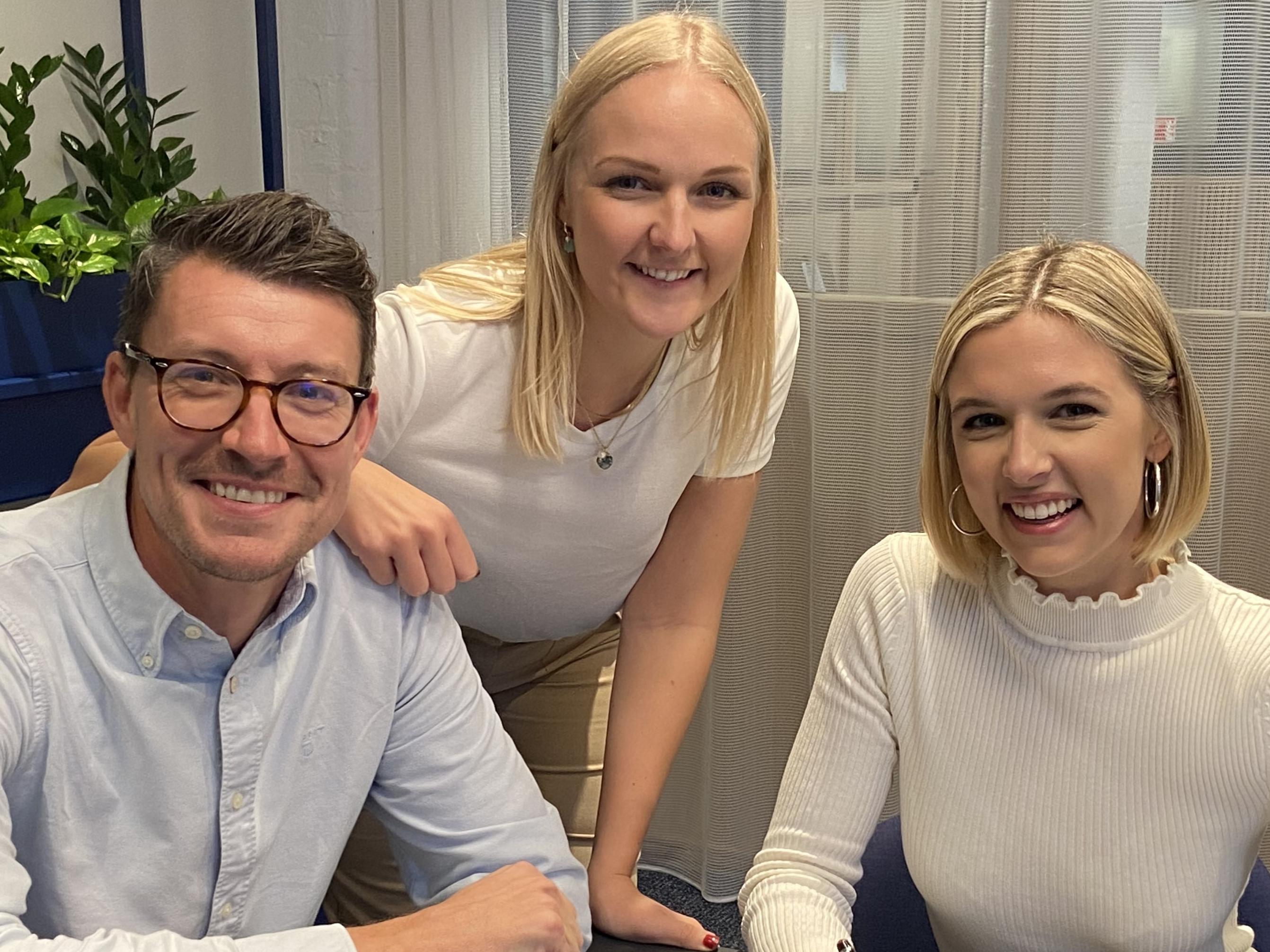 L to R: David Hopkins, Hannah Weekes and Chloe Kinch