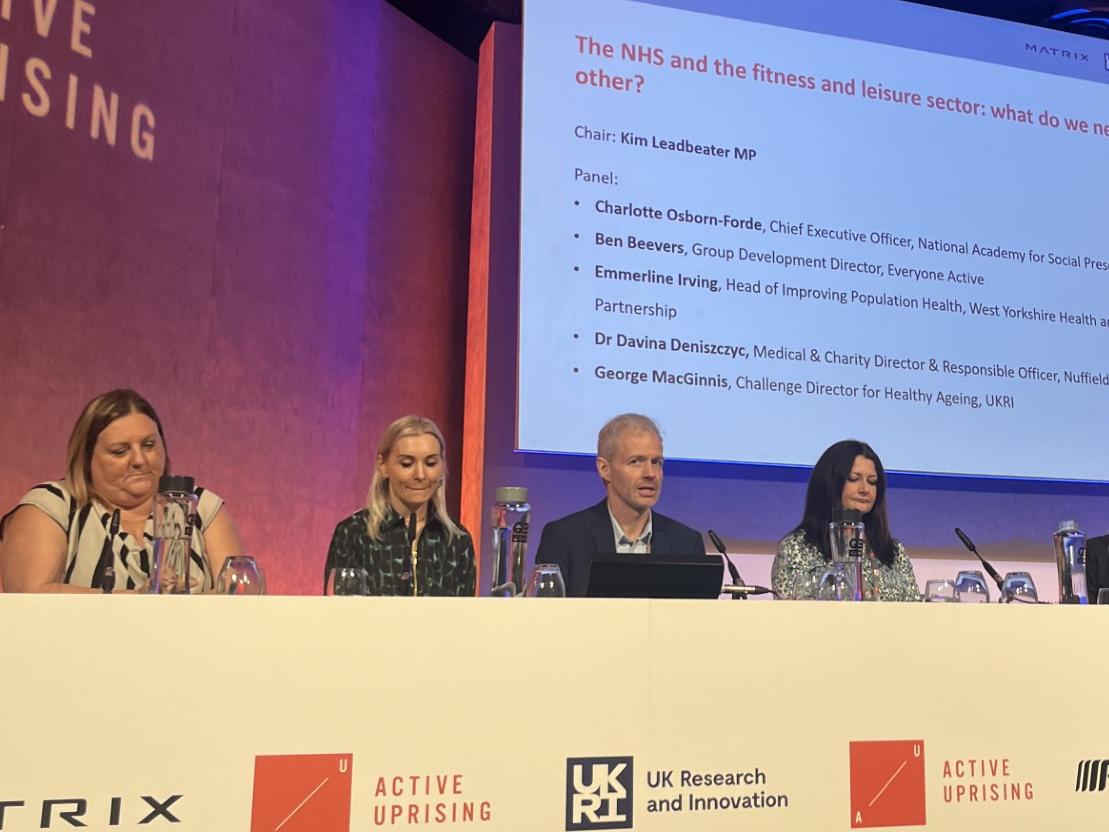The keynote panel session discusses how the NHS and the fitness sector can work together.